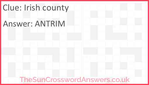 Irish county Answer