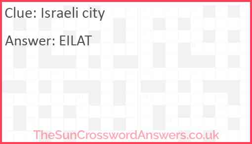 Israeli city Answer