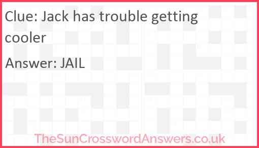 Jack has trouble getting cooler Answer