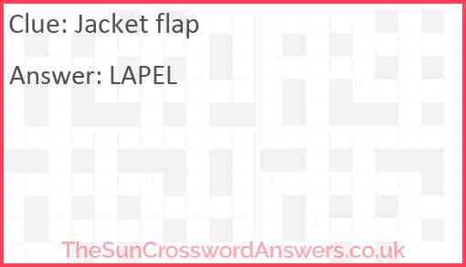 Jacket flap Answer