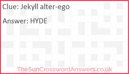 Jekyll alter-ego Answer