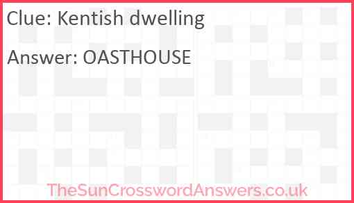 Kentish dwelling Answer