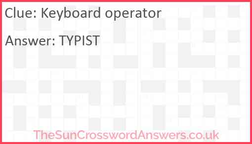 Keyboard operator Answer