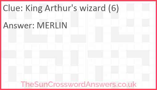 King Arthur's wizard (6) Answer