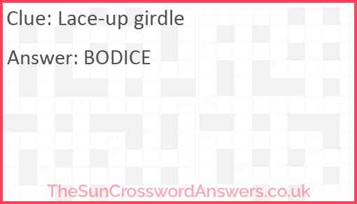 Lace-up girdle Answer