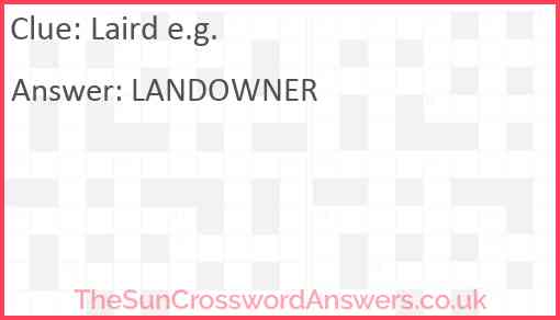 Laird e.g. Answer