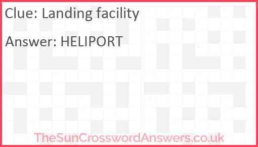 Landing facility Answer