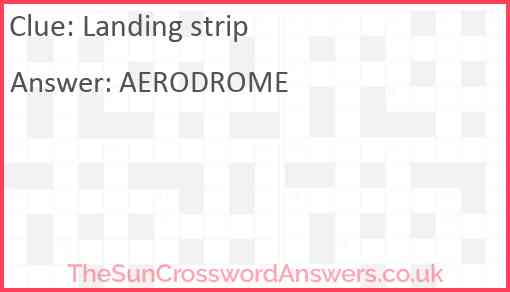 Landing strip Answer