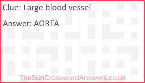 Large blood vessel Answer