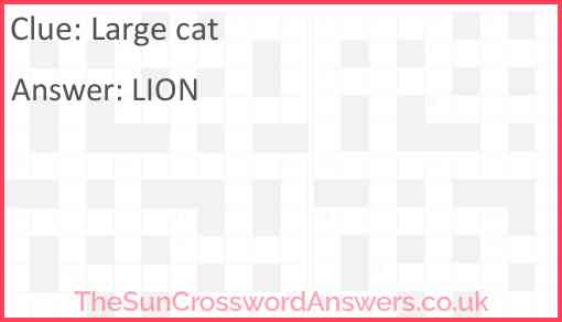 Large cat Answer