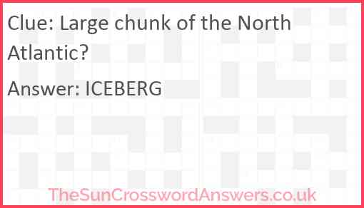 Large chunk of the North Atlantic? Answer