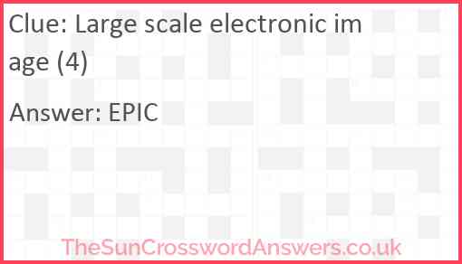 Large scale electronic image (4) Answer