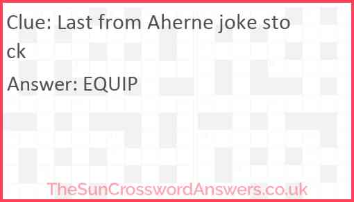 Last from Aherne joke stock Answer