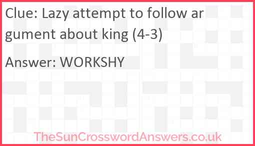 Lazy attempt to follow argument about king (4-3) Answer
