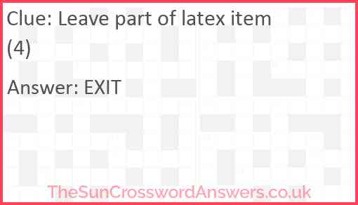 Leave part of latex item (4) Answer