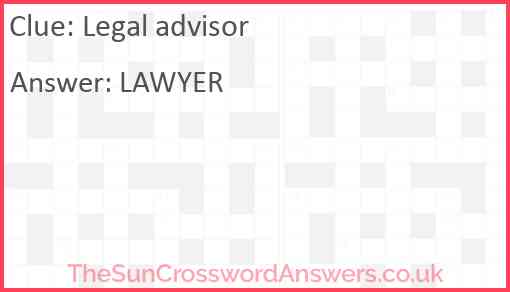 Legal advisor Answer