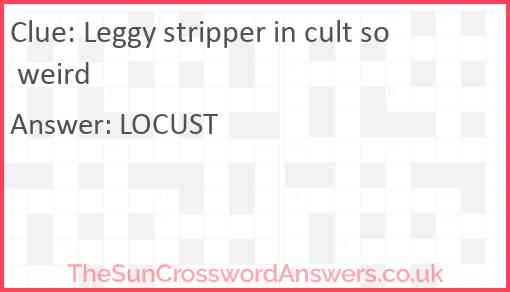 Leggy stripper in cult so weird Answer