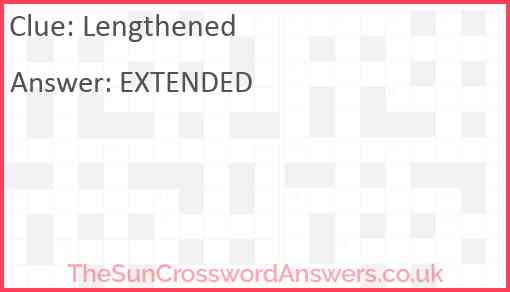 Lengthened Answer