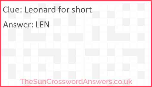 Leonard for short Answer