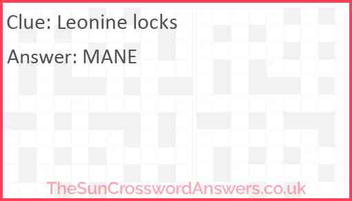 Leonine locks Answer