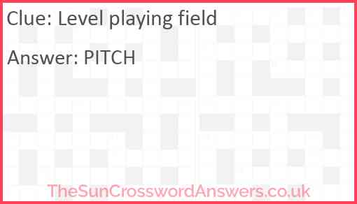 Level playing field Answer