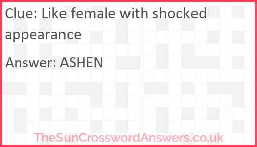 Like female with shocked appearance Answer