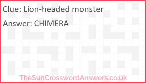 Lion-headed monster Answer