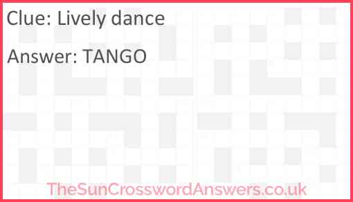 Lively dance Answer