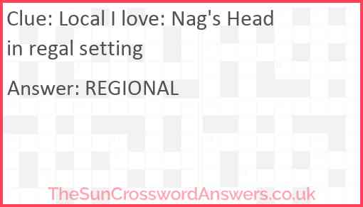 Local I love: Nag's Head in regal setting Answer