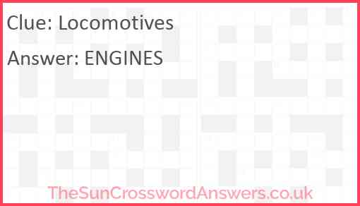 Locomotives Answer