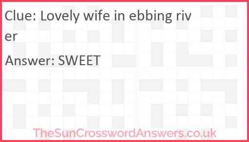 Lovely wife in ebbing river Answer