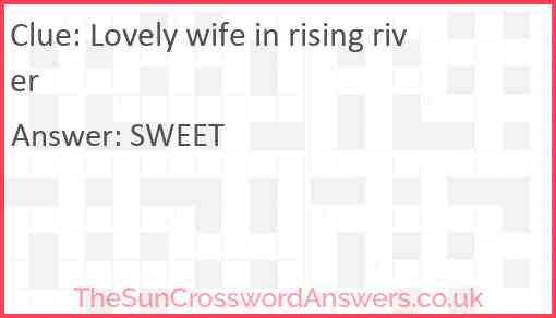 Lovely wife in rising river Answer