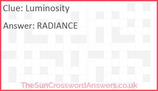 Luminosity Answer