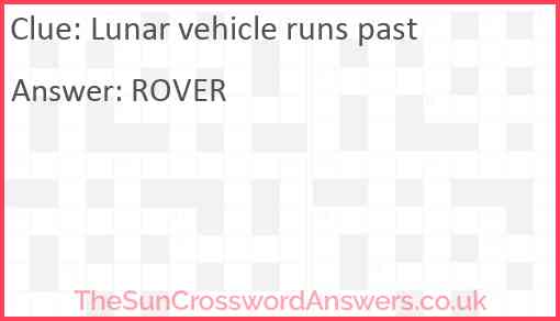 Lunar vehicle runs past Answer