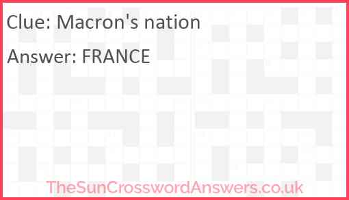 Macron's nation Answer