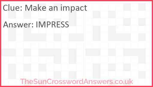 Make an impact Answer