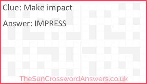 Make impact Answer