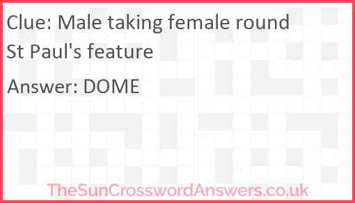 Male taking female round St Paul's feature Answer