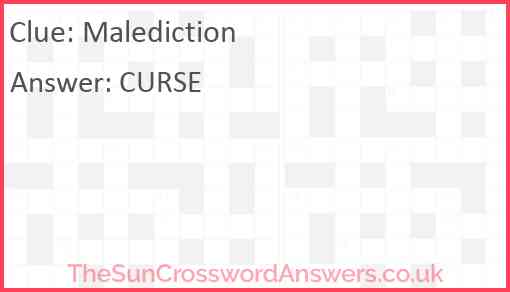 Malediction Answer