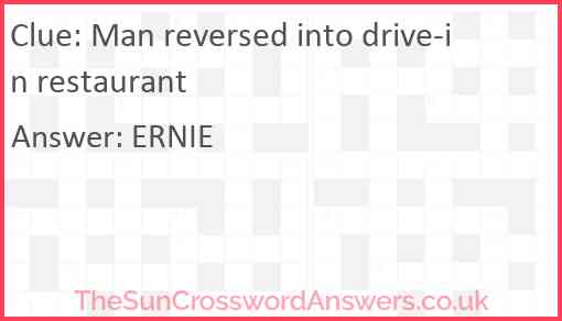 Man reversed into drive-in restaurant Answer