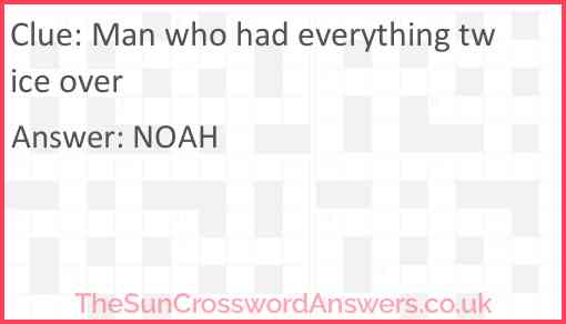 Man who had everything twice over Answer