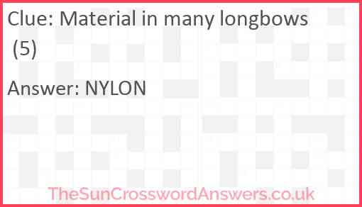Material in many longbows (5) Answer