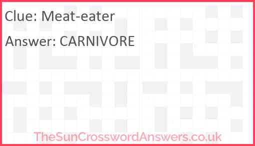 Meat-eater Answer