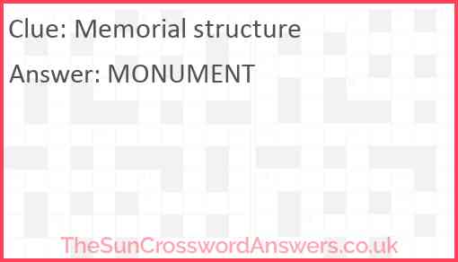 Memorial structure Answer