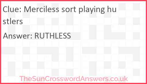 Merciless sort playing hustlers Answer