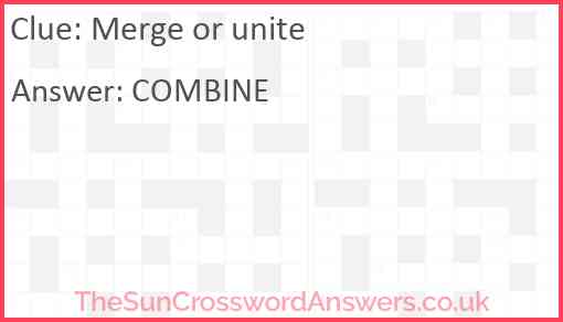 Merge or unite Answer