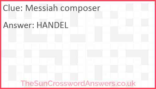 Messiah composer Answer