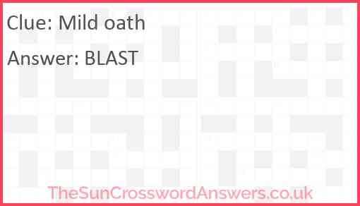 Mild oath Answer