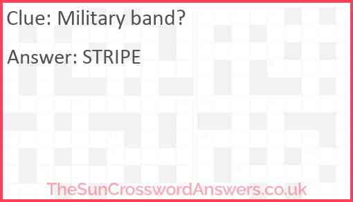 Military band? Answer