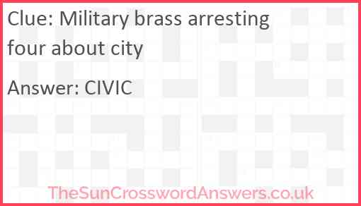 Military brass arresting four about city Answer